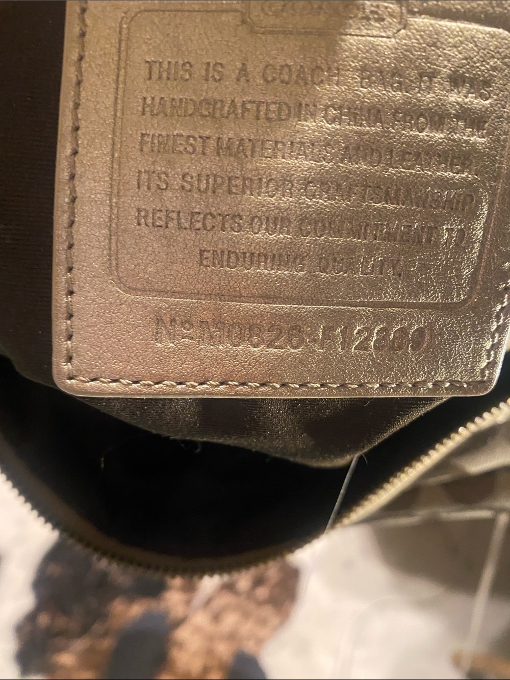 Coach Signature Canvas Shoulder Bag in Beige with Gold Hardware - Picture 3 of 6